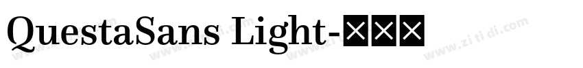 QuestaSans Light字体转换